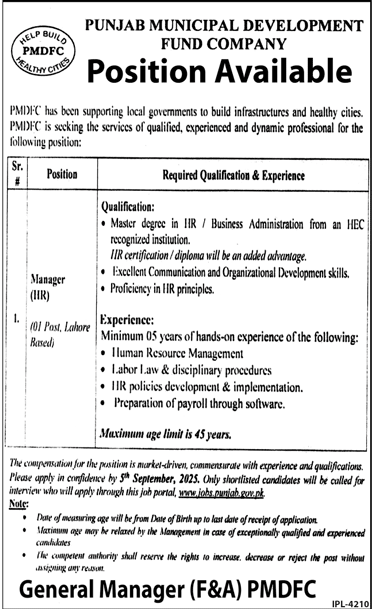 Jobs in Punjab Medical Development Fund Company